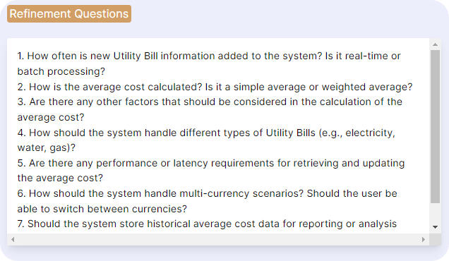 Refinement Questions